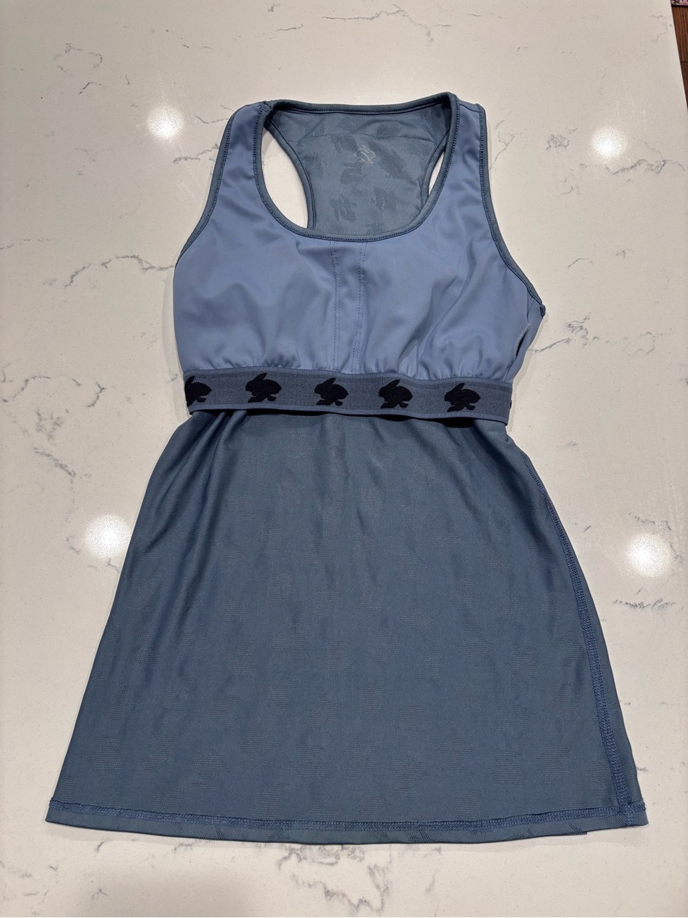 Run In Rabbit  Built in Bra Tank XS Blue - Picture 10 of 11